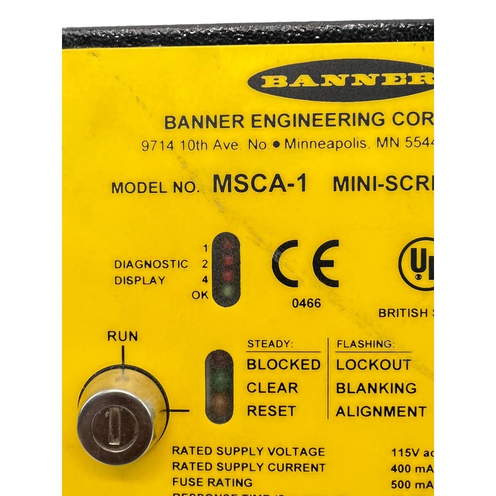 BANNNER MINI-SCREEN CONTROL BOX MSCA-1 115V