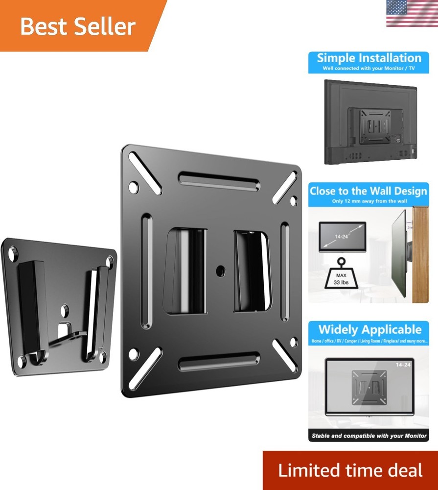 VESA Compatible TV Wall Bracket for 14-24" Displays - Durable and Efficient