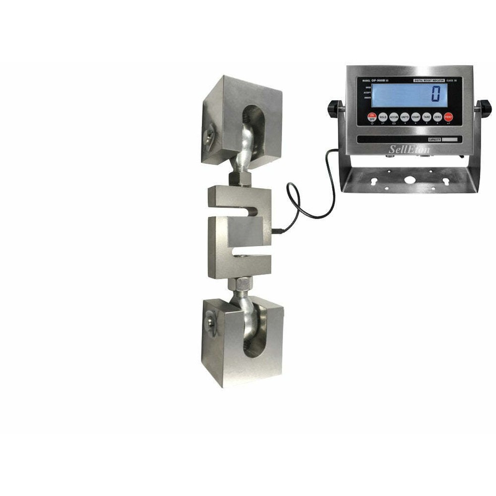 SellEton SL-312-TM S Type load cell with connection links 1500 lbs