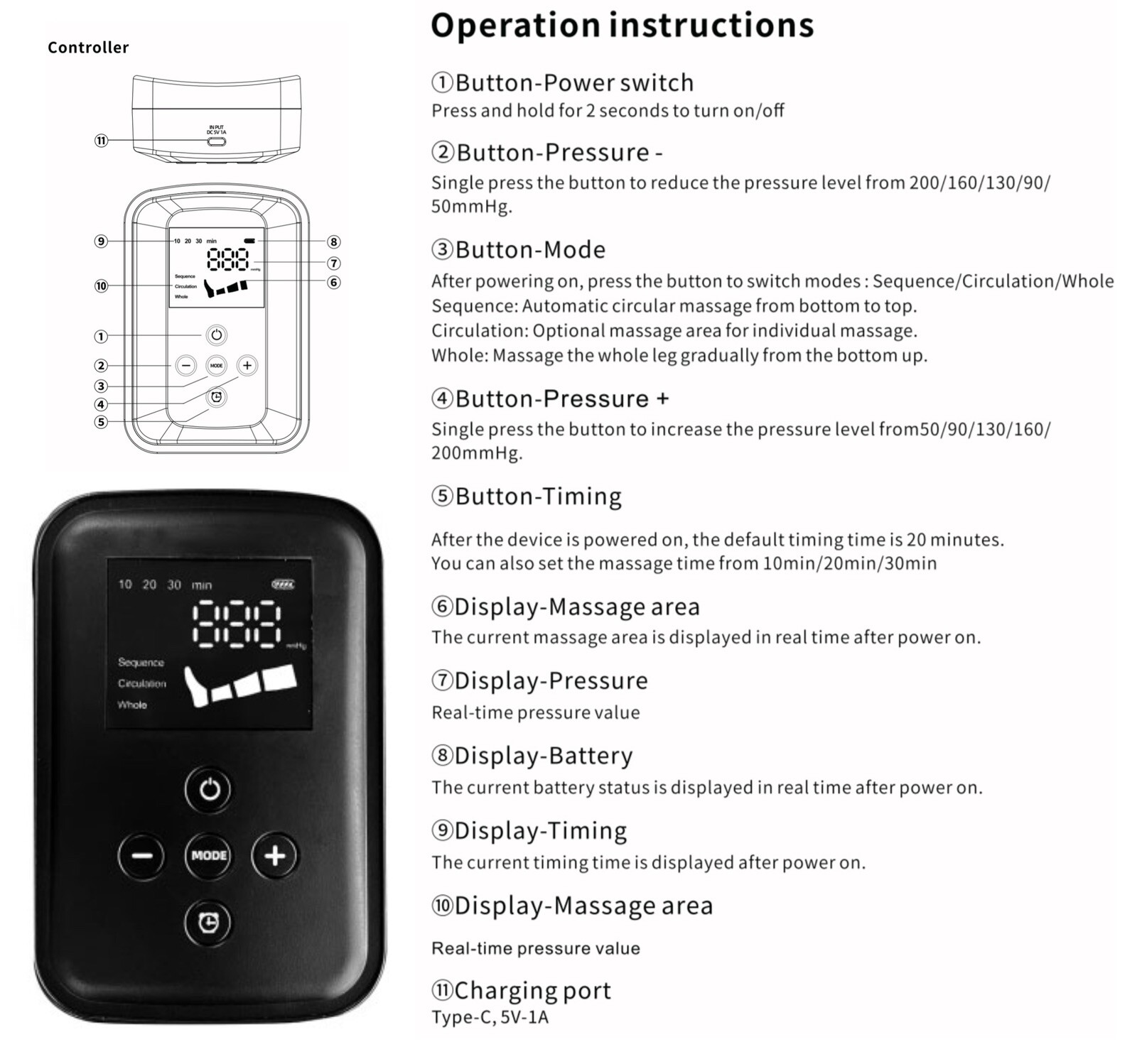 FULL Leg Massager 2 Portable Rechargeable Compression Circulation & Pain Relief