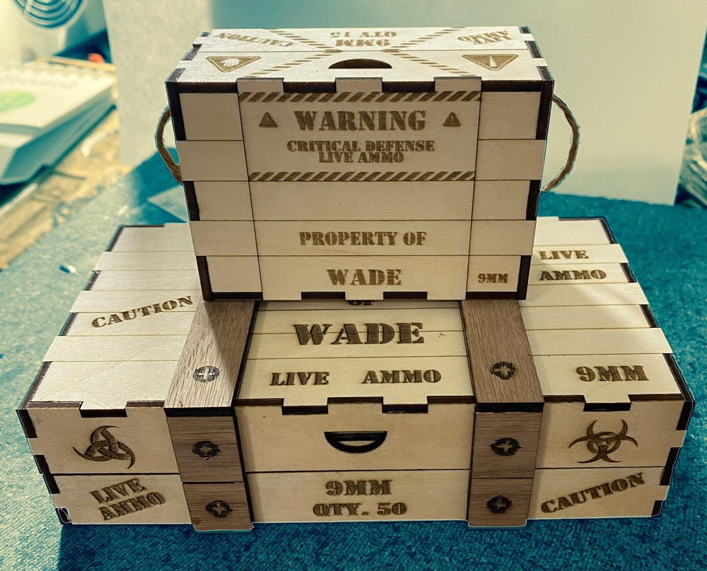 9mm 15 Round Personalized Ammo Crate