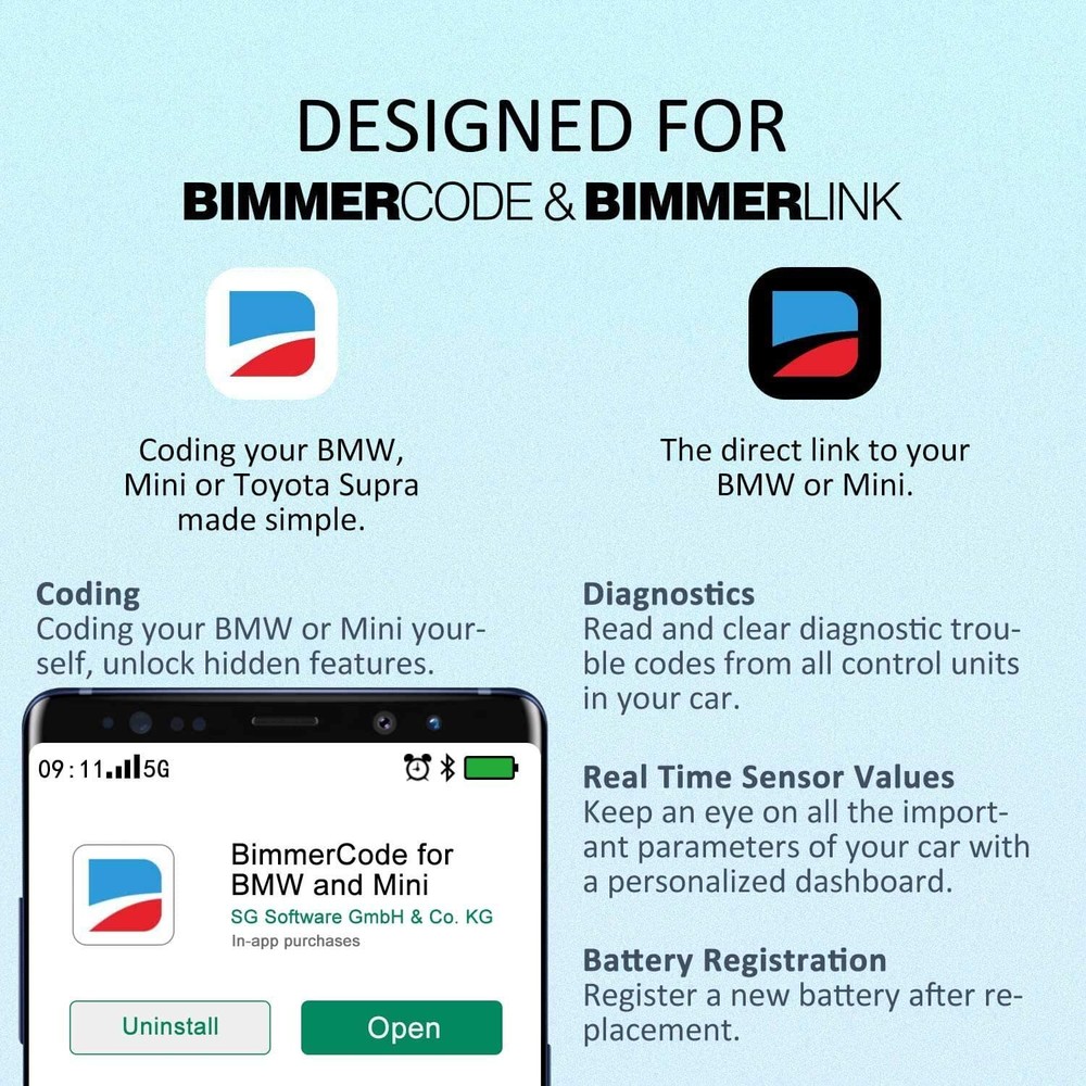 Vgate vLinker BM Bluetooth3.0 OBD2 Scanner BIMMERCODE BMW Code Reader Android