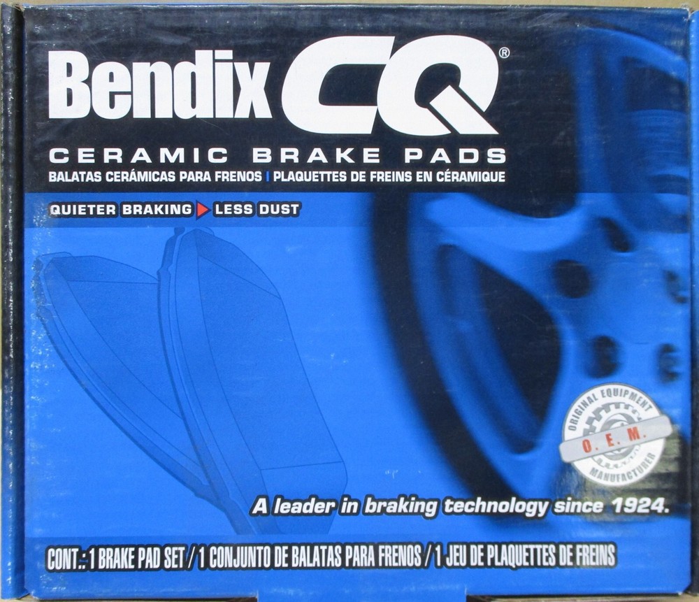 NEW BENDIX CQ CERAMIC FRONT BRAKE PADS D43 FITS *PLEASE SEE CHART*