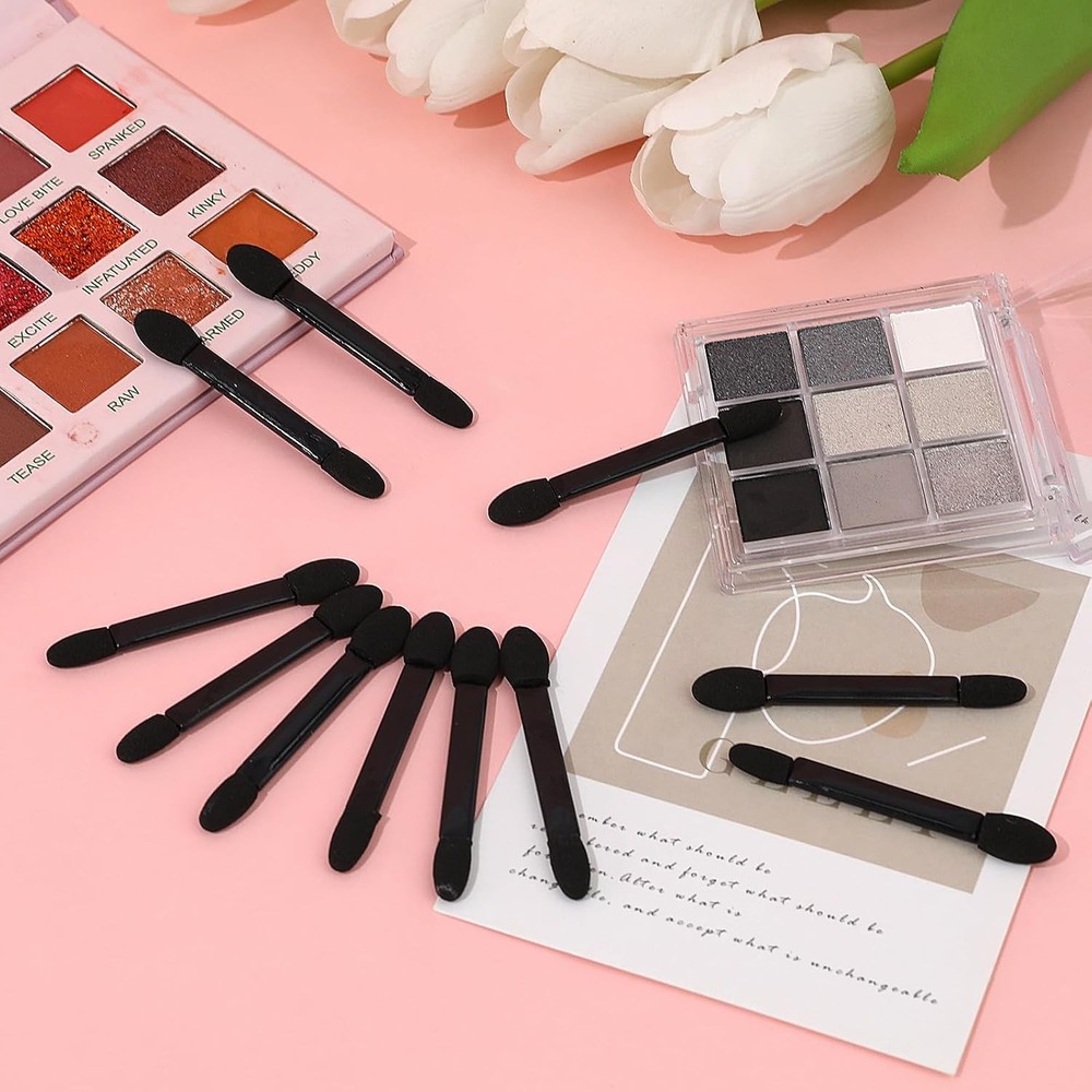 50 Pcs Disposable Double Head Eyeshadow Sponge Brushes Eyeshadow Applicators Dua