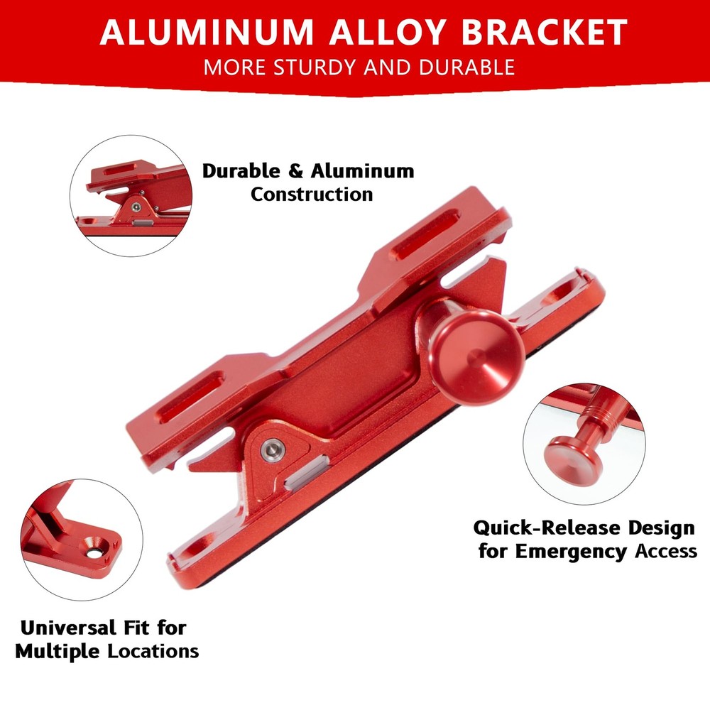 Quick Release Fire Extinguisher Mount Aluminum Adjustable UTV Roll Bar Fire Exti