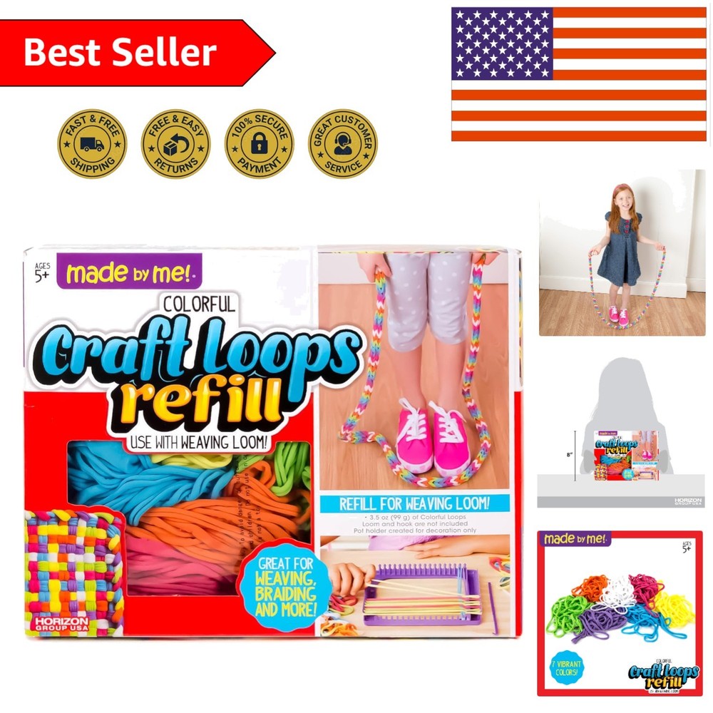 Kid-Friendly Craft Loops Refill - 210 Vibrant Loops for Endless Projects