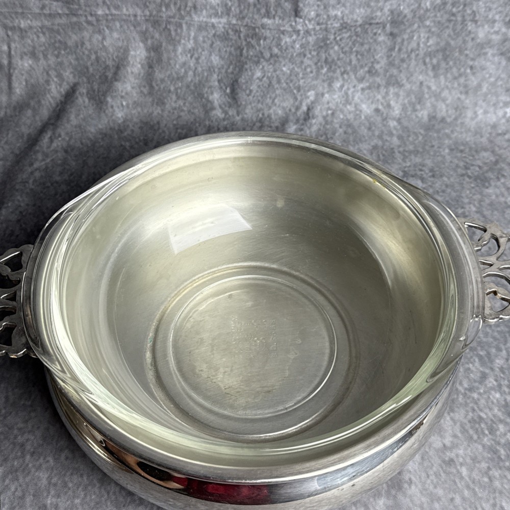 FB Rogers Silver Plate Covered Casserole Serving Dish Bowl with Insert