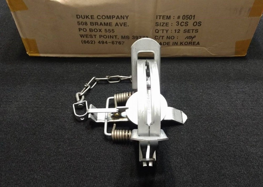 DUKE # 3 OFFSET COIL SPRING TRAP TRAPPING COYOTE BOBCAT TRAP
