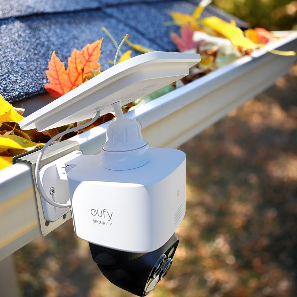 WiTi Gutter Mount Stainless Steel Bracket for Eufy Security SoloCam Silver