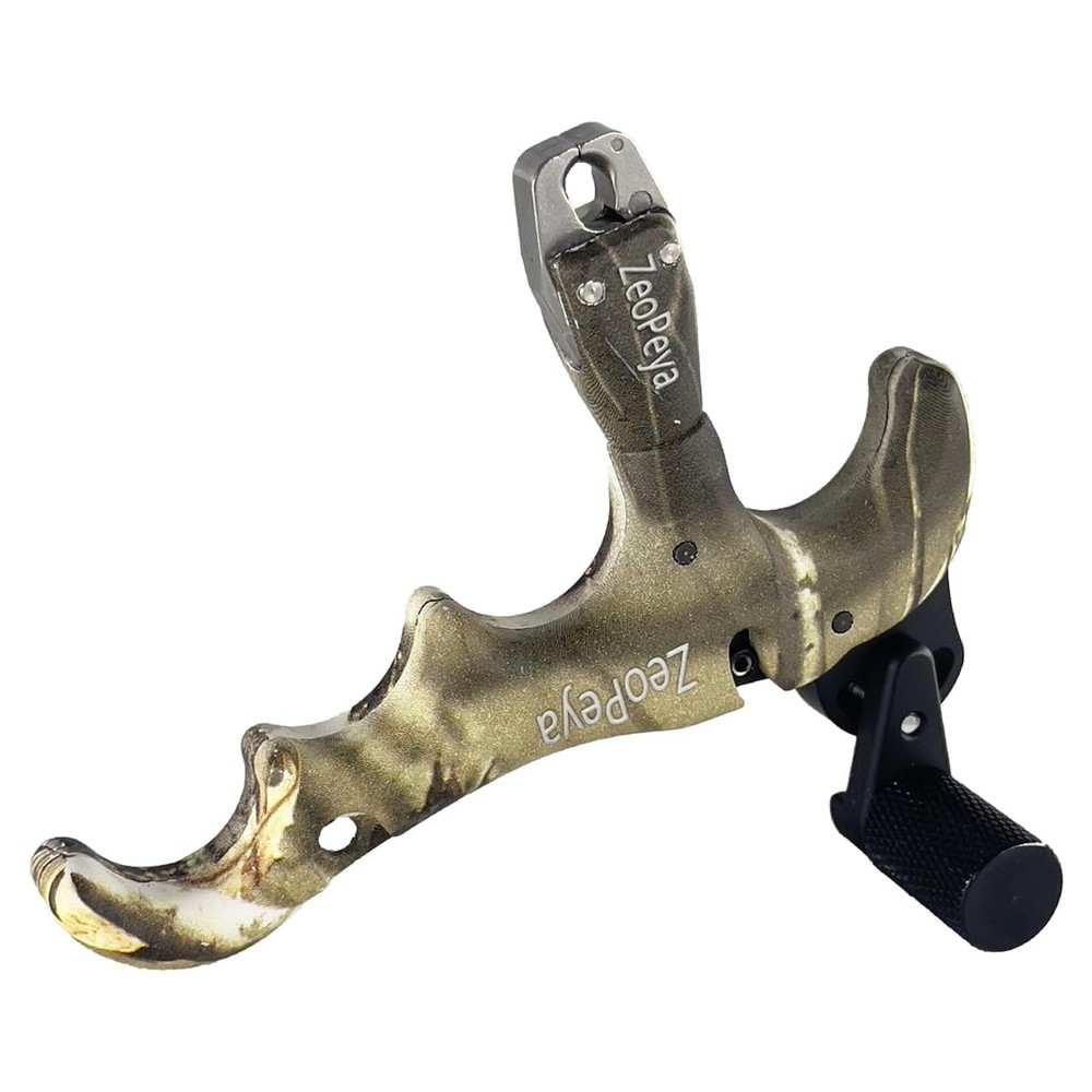 Bow Release for Compound Bow, 4-Finger 360° Rotate Caliper Thumb Release Arch...