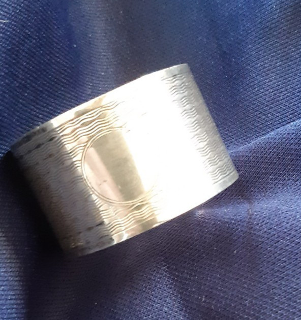 Sterling Silver Round Napkin Ring Birmingham 1944