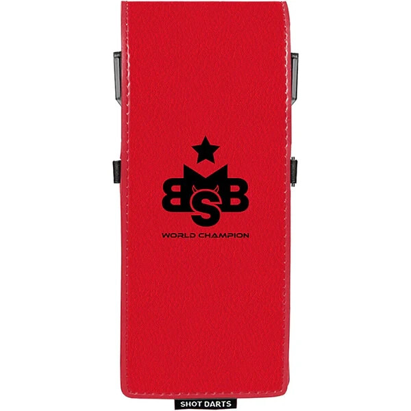 SHOT MICHAEL SMITH DART CASE.. WORLD CHAMPION DROP IN RED