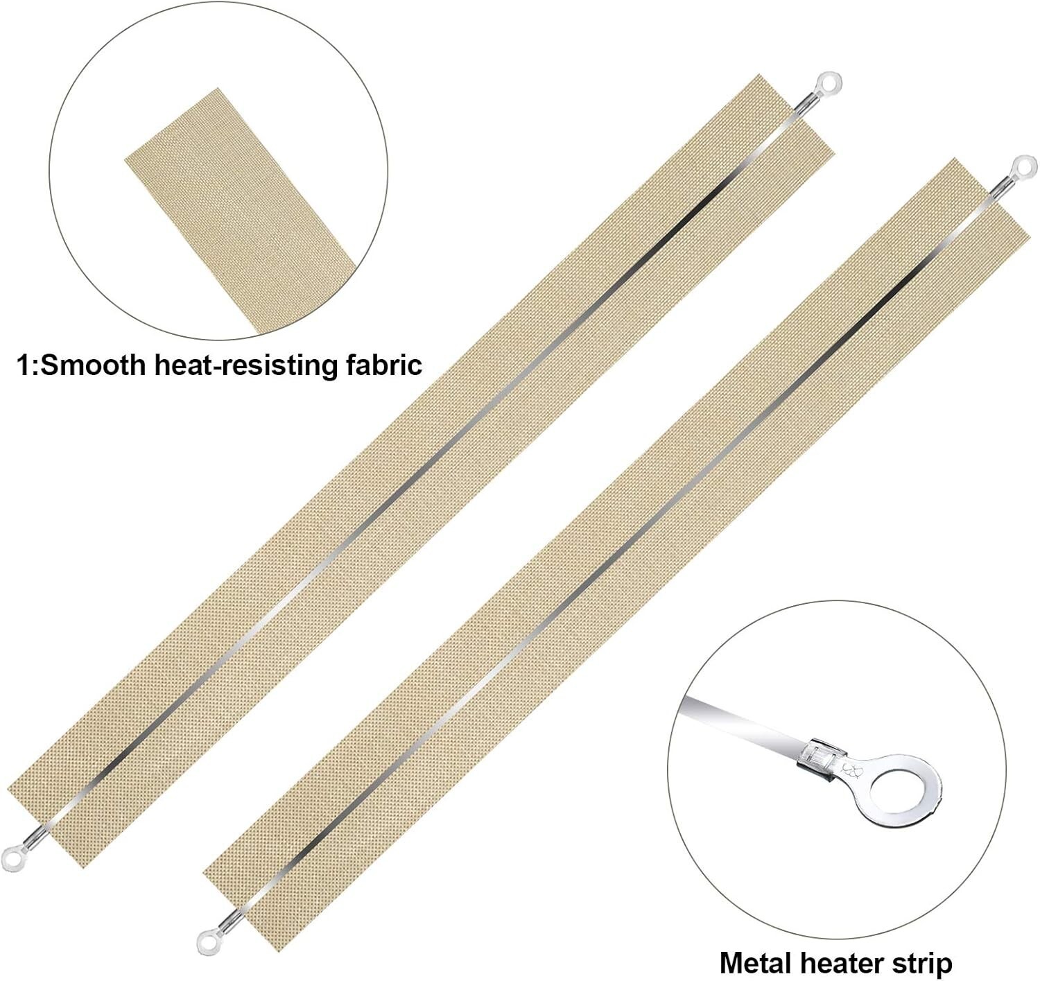 10 Pcs Impulse Sealer Replacement Parts 8 or 16 Inch Heat Seal Strips Element