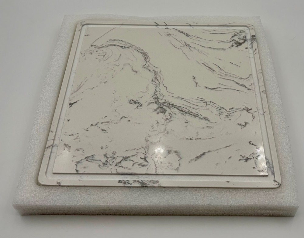 11 Inch Square White Marble Cake Stand