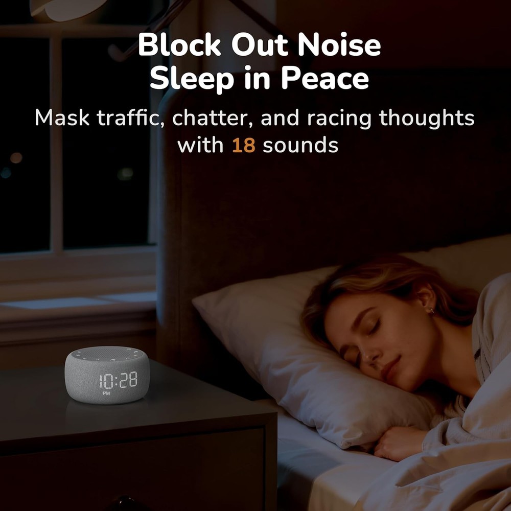 White Noise Sound Machine Alarm Clock