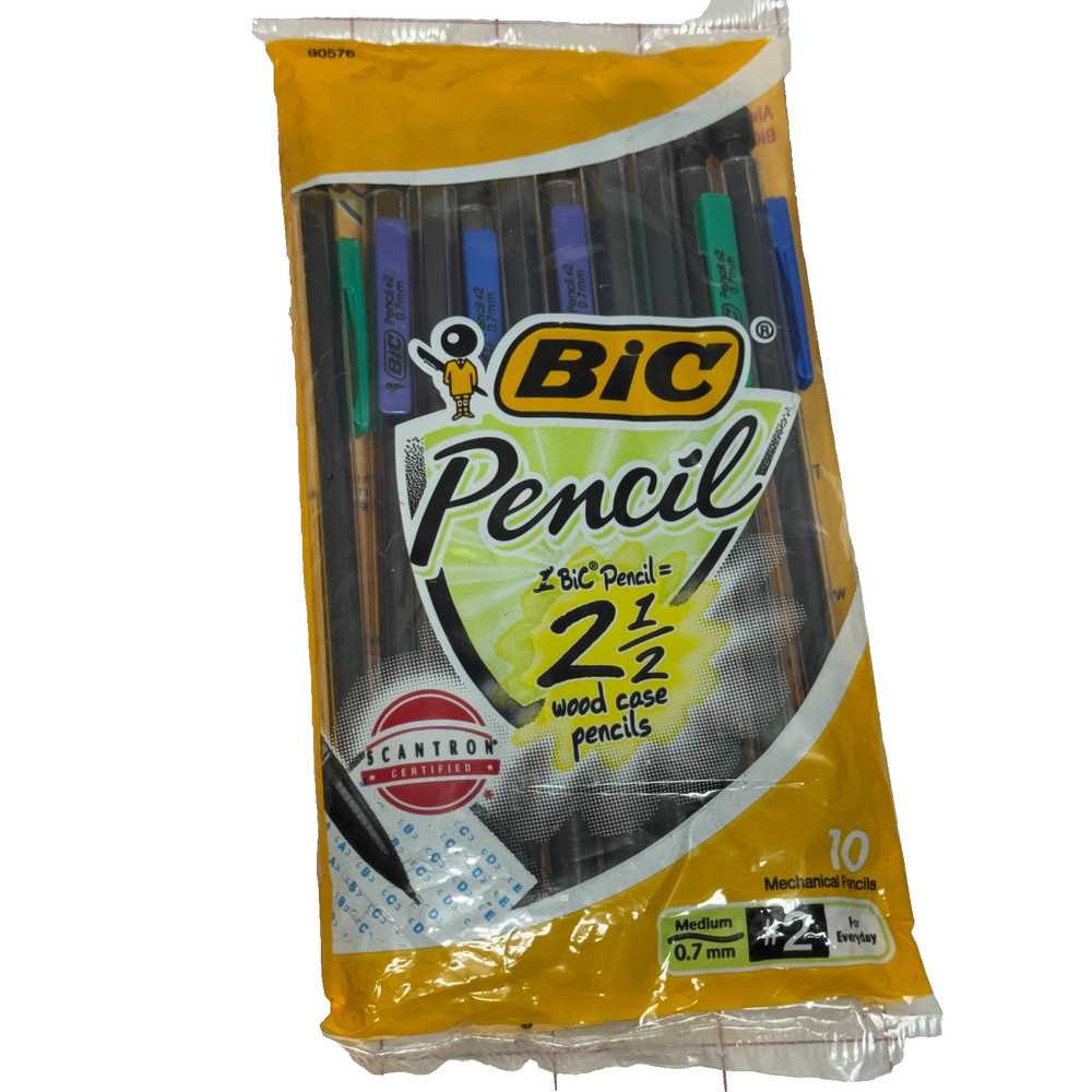 Bic Mechanical Pencil Medium 0.7 Mm # 2 Assorted Colors