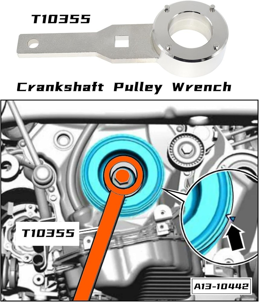 Camshaft Crankshaft Engine Timing Tool Kit, 31PCS Set Compatible with
