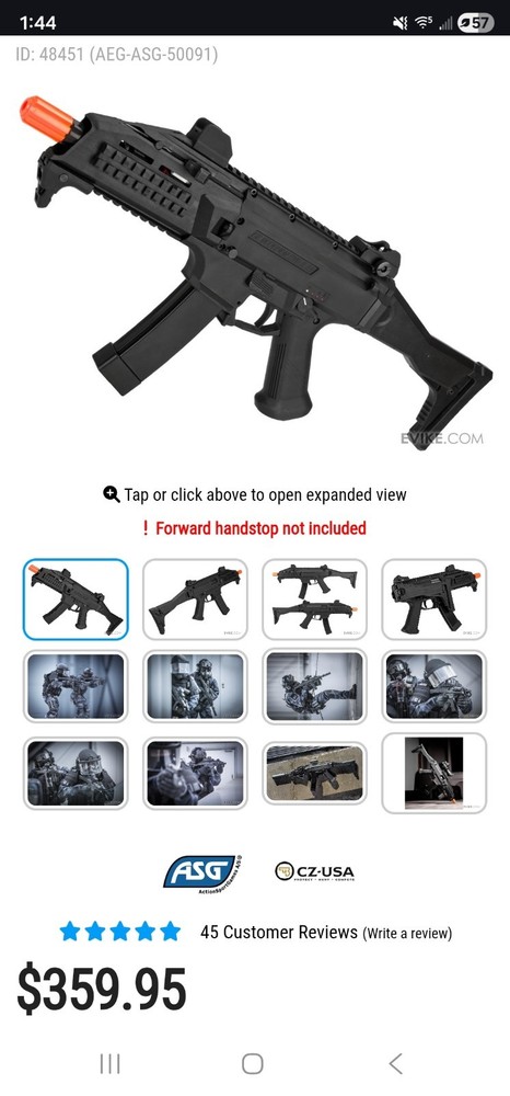 Airsoft New ASG Scorpion EVO 3-A1 AEG