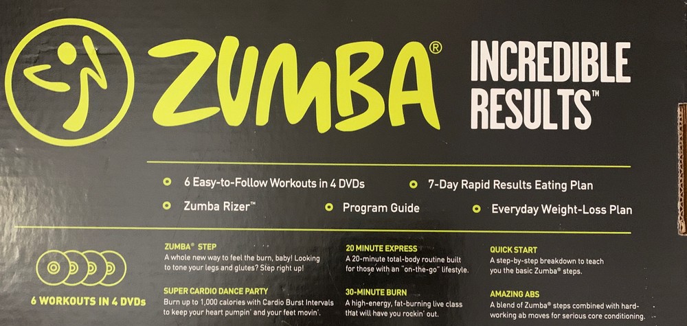 Zumba Booty Lifting Body Sculpting Transformation Kit Complete Workout Exercise