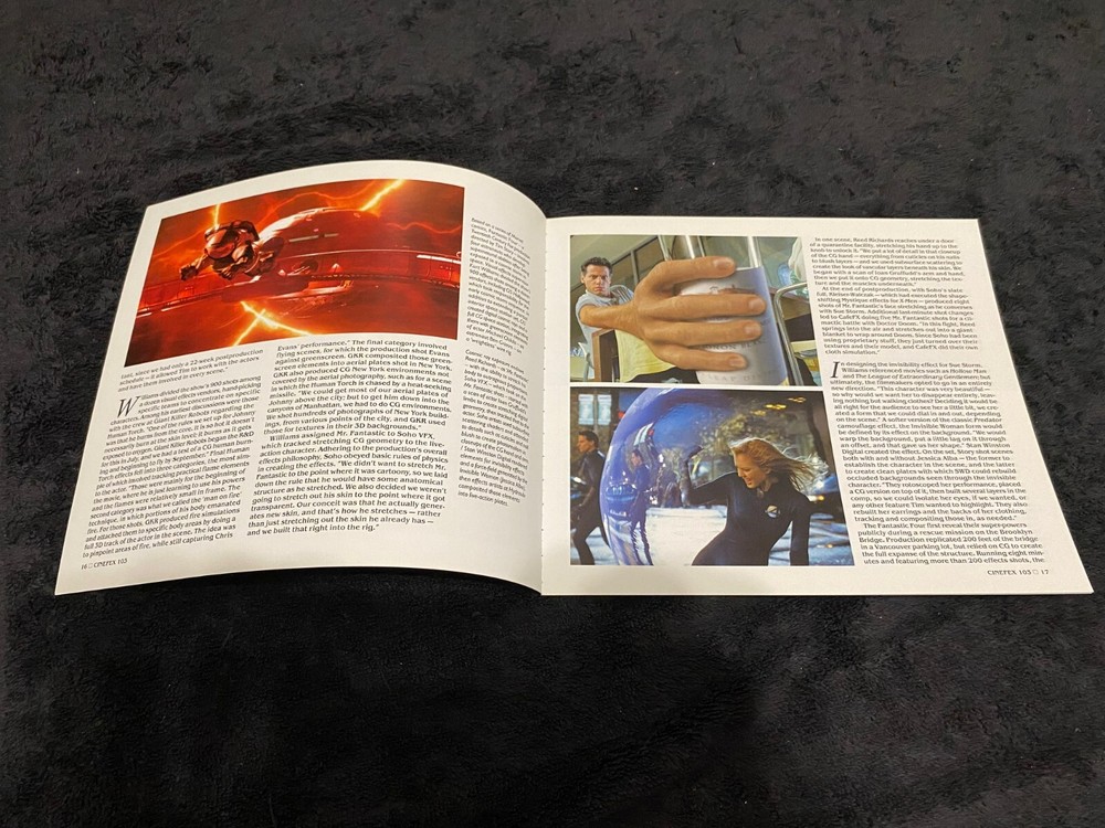 FANTASTIC FOUR 2005 article Thanks to Visual Effects team, Chris Evans, Marvel