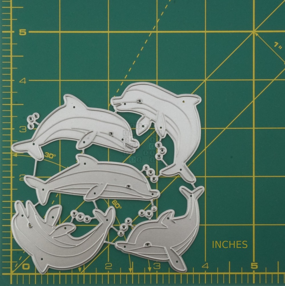 5-Piece Dolphins Metal Cutting Dies Set