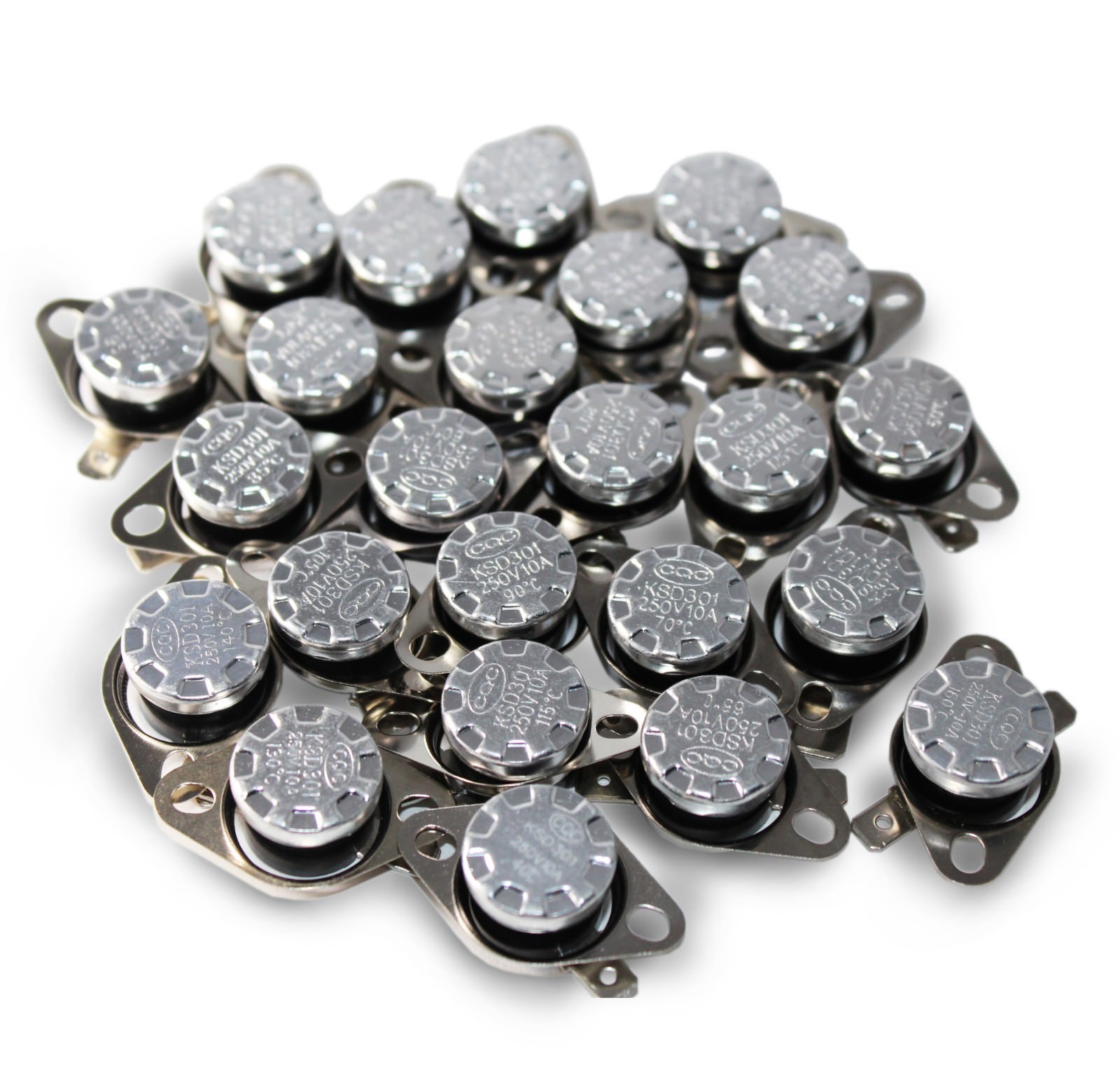 2Pcs KSD301 N.C 150°C Thermostat Temperature Thermal Control Switch 10A 250V