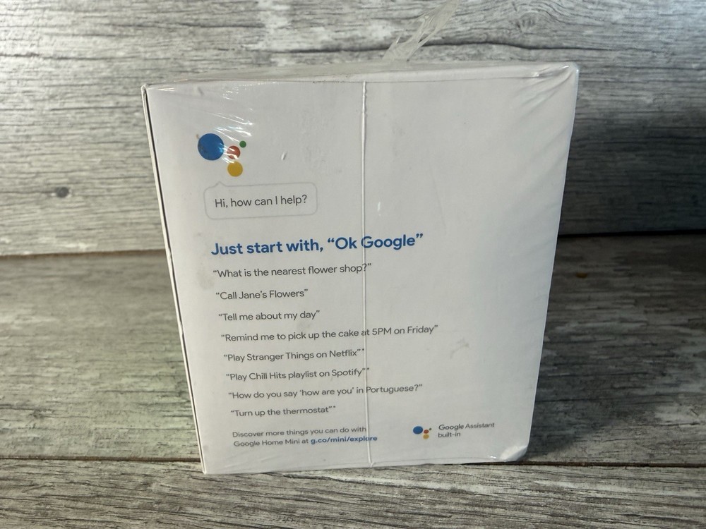 Google Home Mini Smart Speaker Assistant - Gray- NEW/SEALED