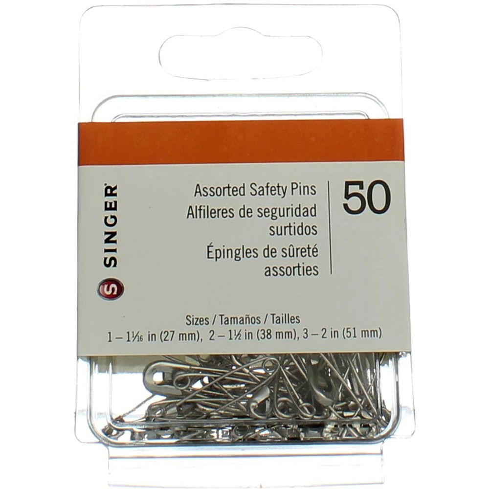 2 Pack Singer Assorted Safety Pins Assorted Safety Pins, 90 Ct