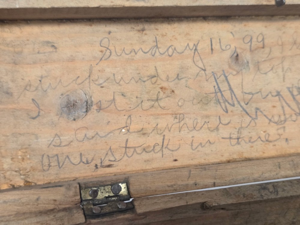 Antique Wood Pencil Box
