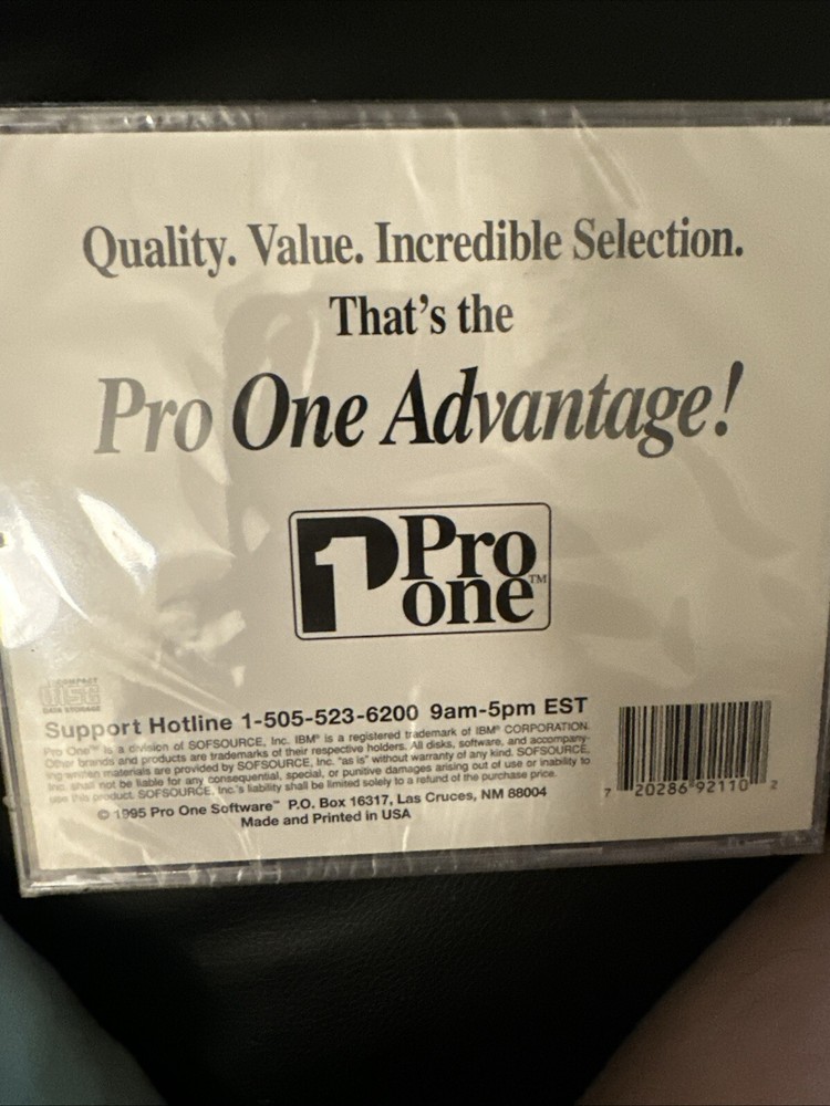 Pro one Algebra II (PC, 1995) Factory Sealed