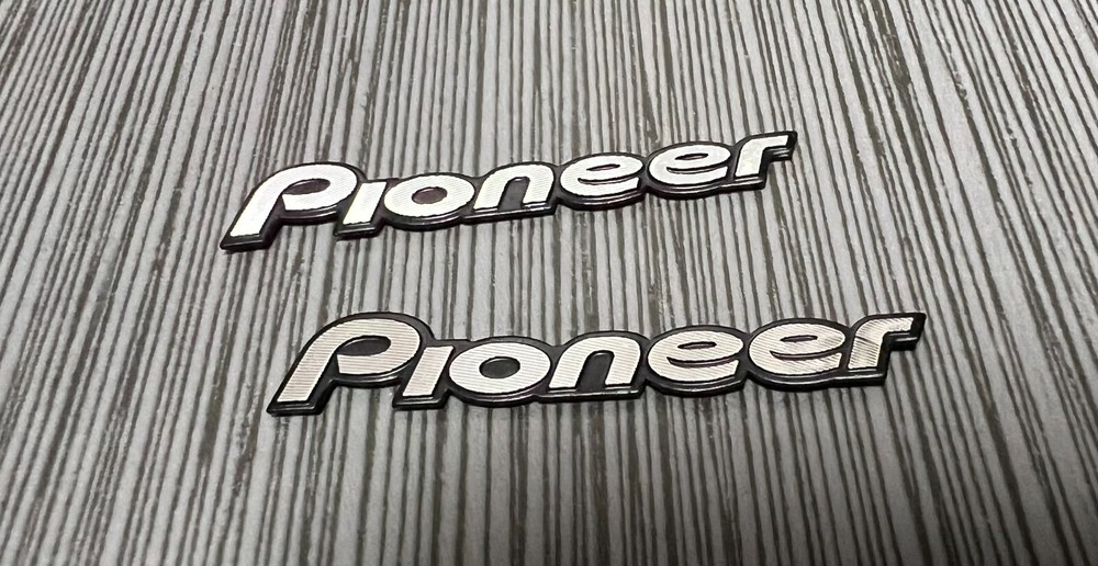 2 x Emblem Speaker Badge Decal Replacement fits Pioneer Speakers 3D Audio Badge