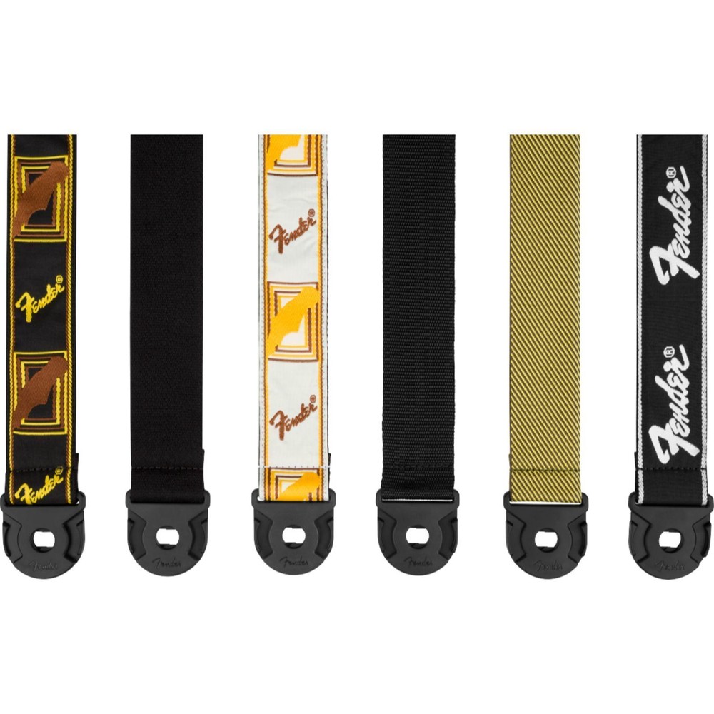 Fender Quick Grip Locking Ends Guitar Strap, Black Polyester