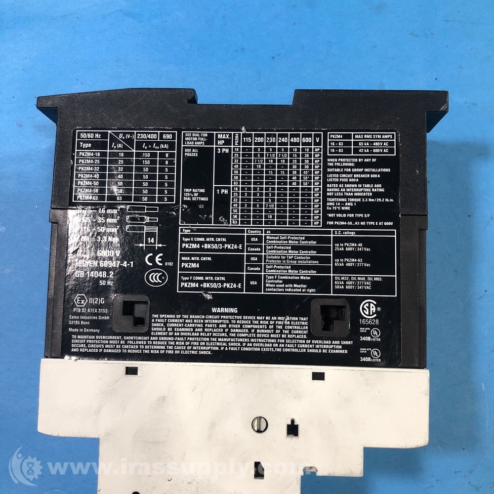 Moeller PKZM4-40 Motor Protector USIP