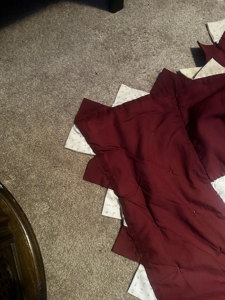 Vintage Quilt-pinwheel Pattern-red-handmade 94”x 74”-unique Pattern Edging