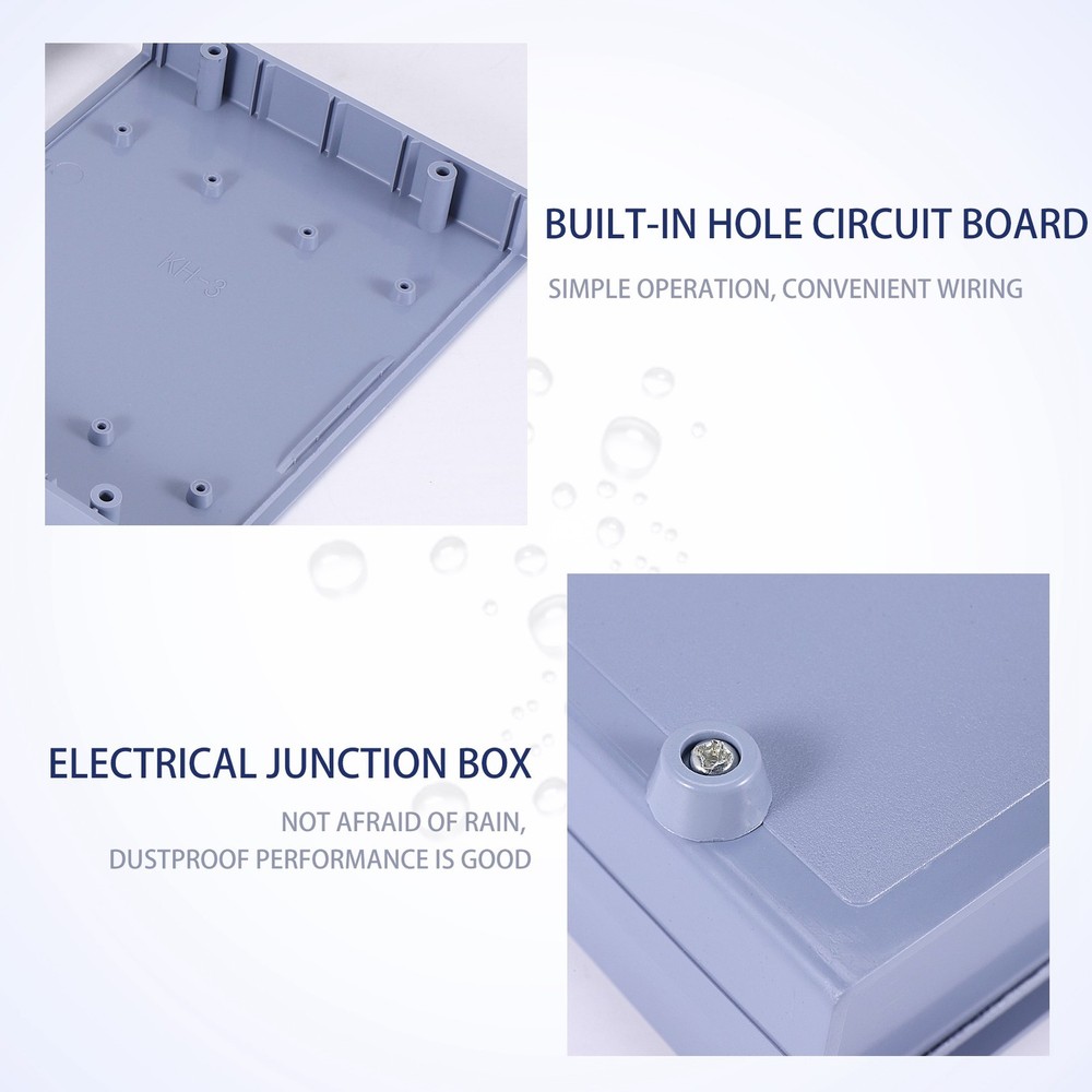 Plastic Electrical System Connection Box Case 152X120X42mm Light Grey M1D34103