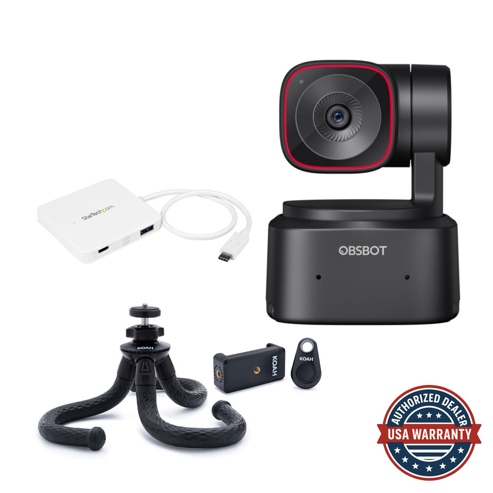 OBSBOT Tiny 2 Lite AI Powered 4K PTZ Webcam Advanced CMOS Sensor VLOG