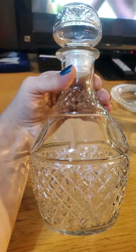 Vintage Crystal Wine And Brandy Bottle Containers