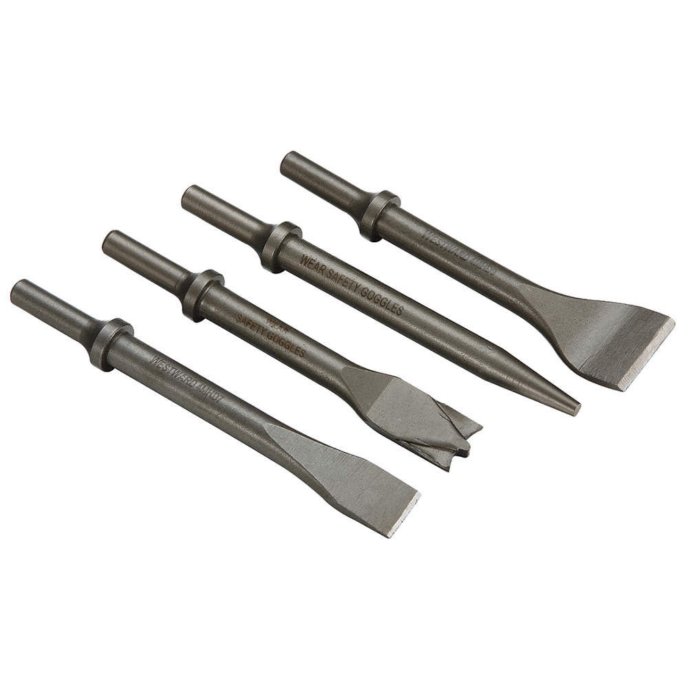 WESTWARD 4MHF1 Chisel Set,Round,3/8in 4MHF1