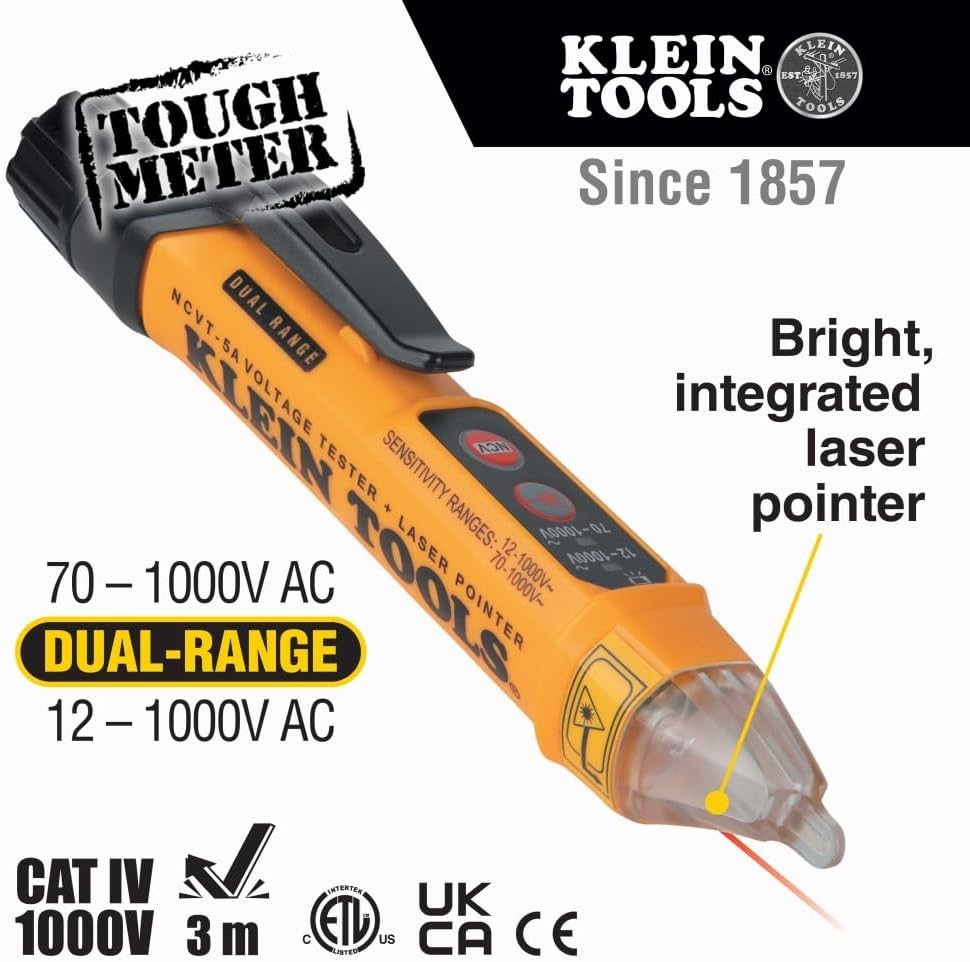 Electrical Test Kit with Non-Contact Voltage Tester Laser Pointer GFCI