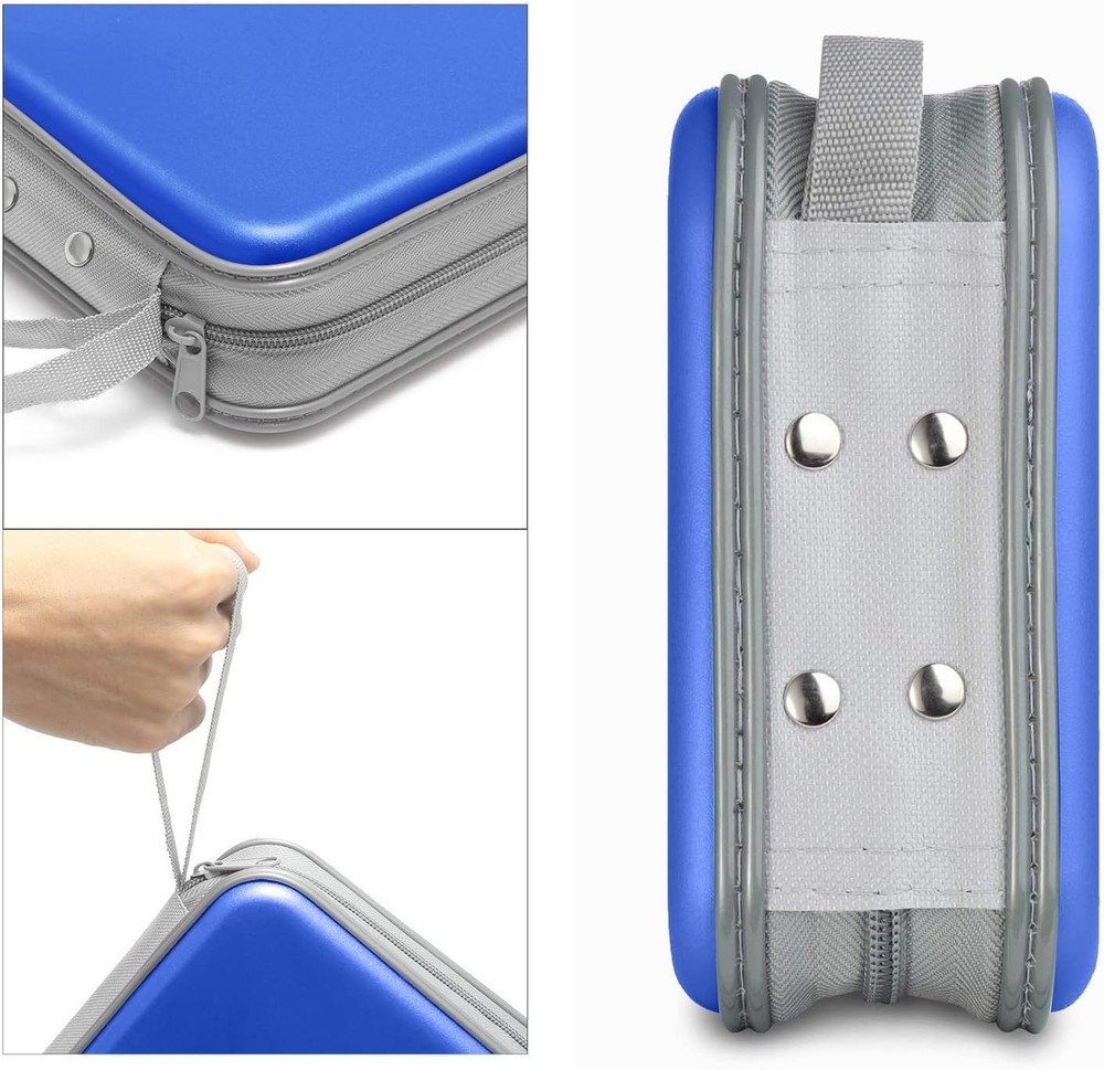 CD Case, 40 Capacity CD/DVD Case Holders Wallet Hard Plastic DVD Disc Blue