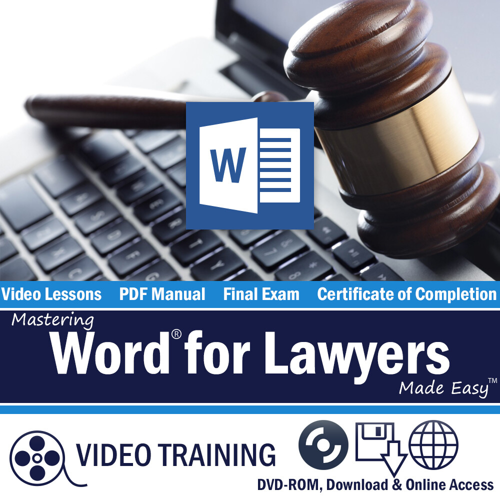 Learn Microsoft WORD FOR LAWYERS 2016 & 2013 Training Tutorial DVD-ROM Course