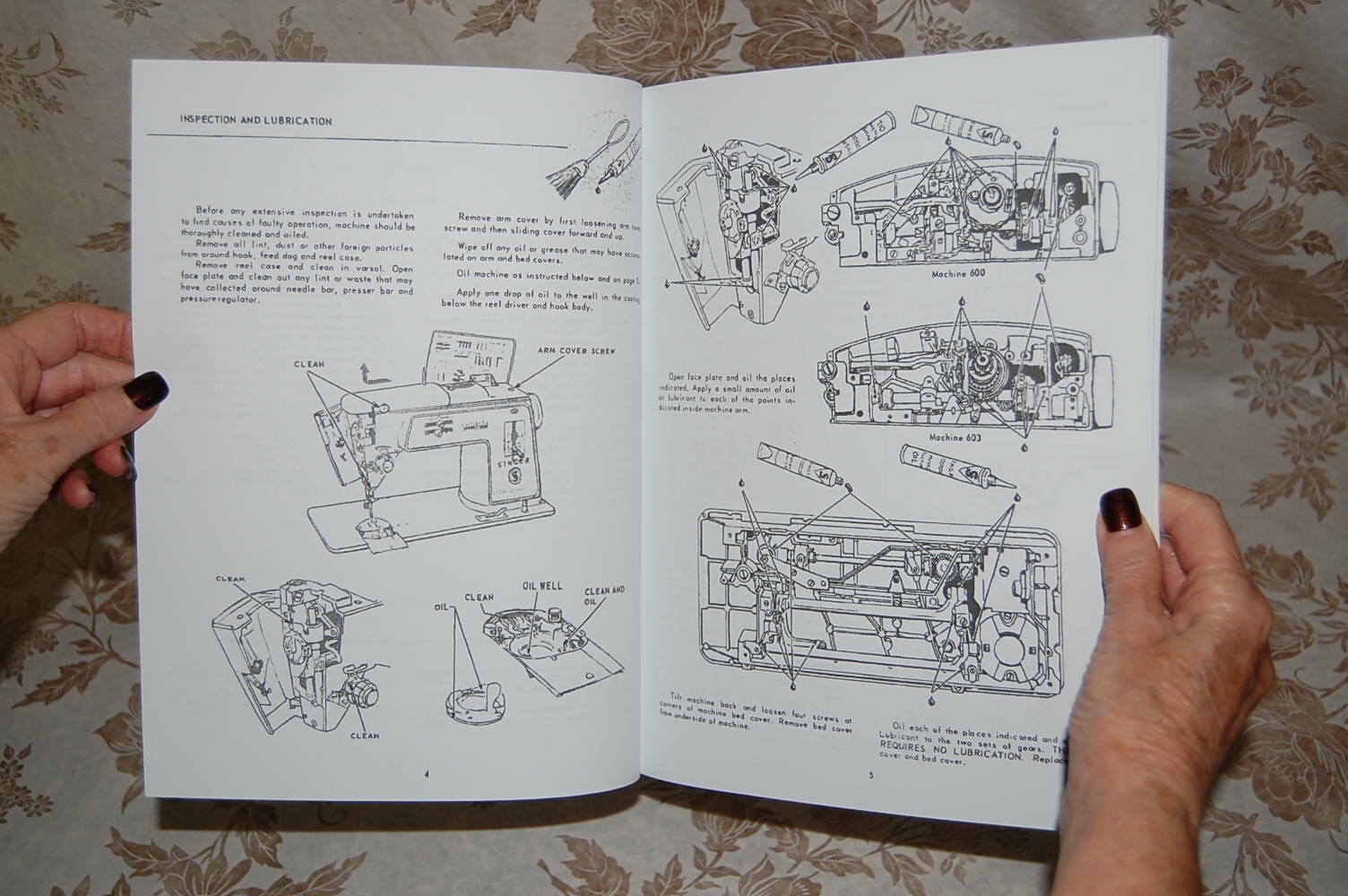 Professional Full Edition Service Manual for Singer 600 and 603 Sewing Machines.