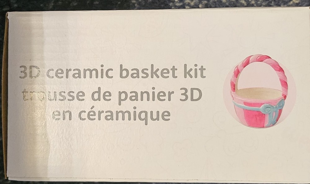 Ceramic Basket Kit NEW Ready-to-Paint Pottery Easter Craft Set