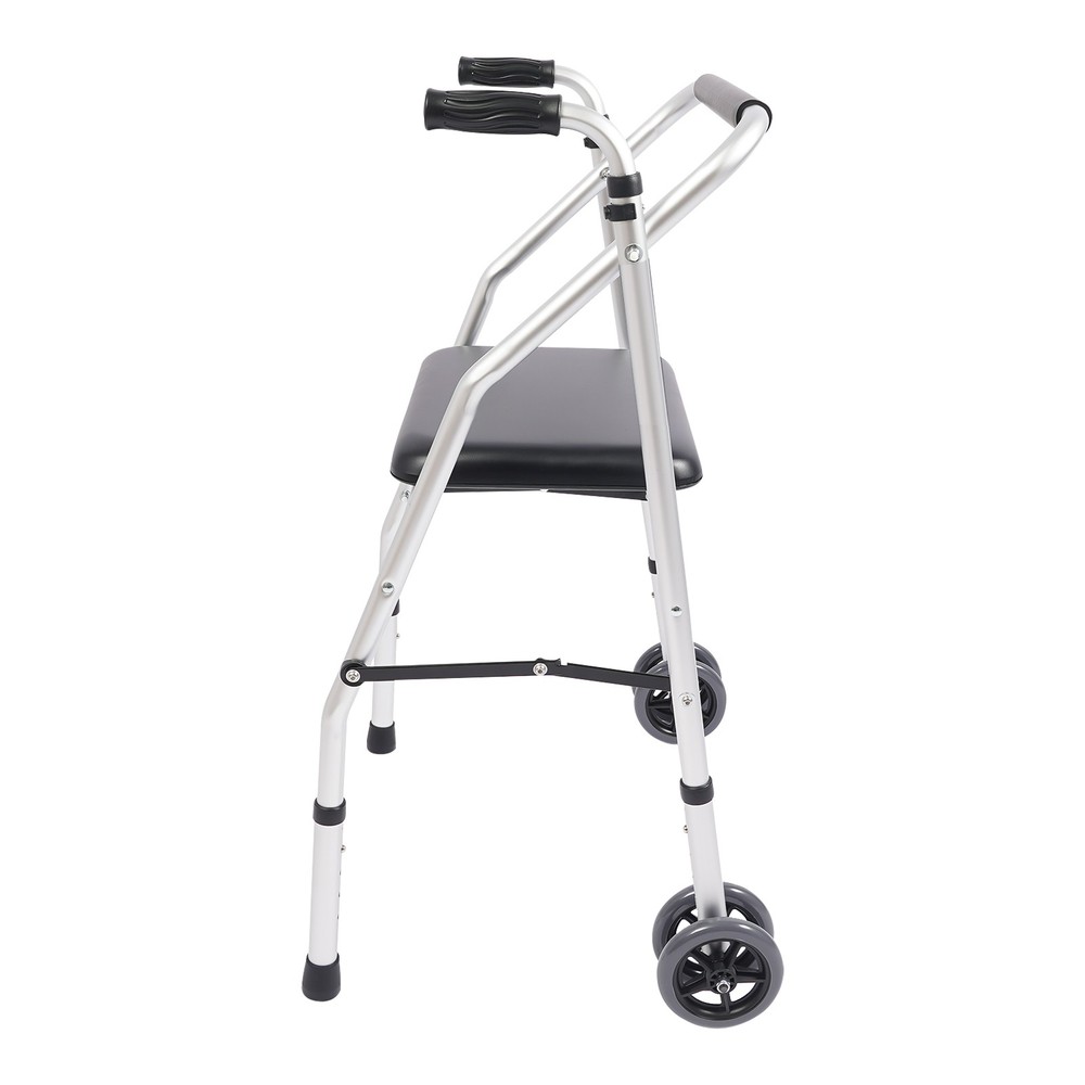 Adjustable Height Walker Folding Walker Floorstanding Foldable Chair 48-58cm