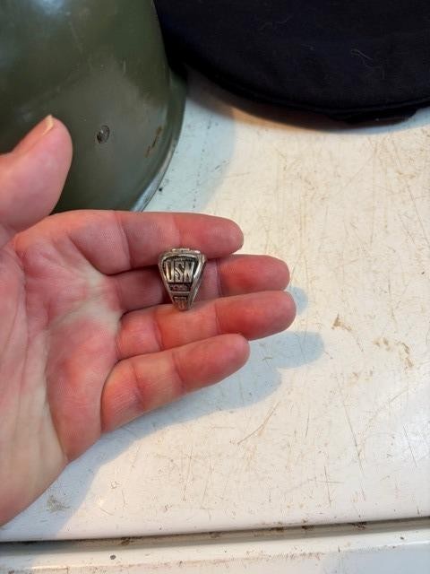 Gram Sterling Silver United States Navy Ring WW 2