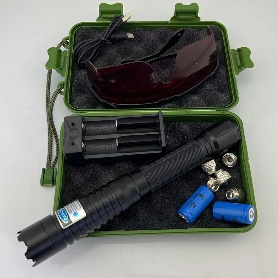 BQ6 450nm Adjustable Focus Blue Laser Pointer Visible Beam Light US