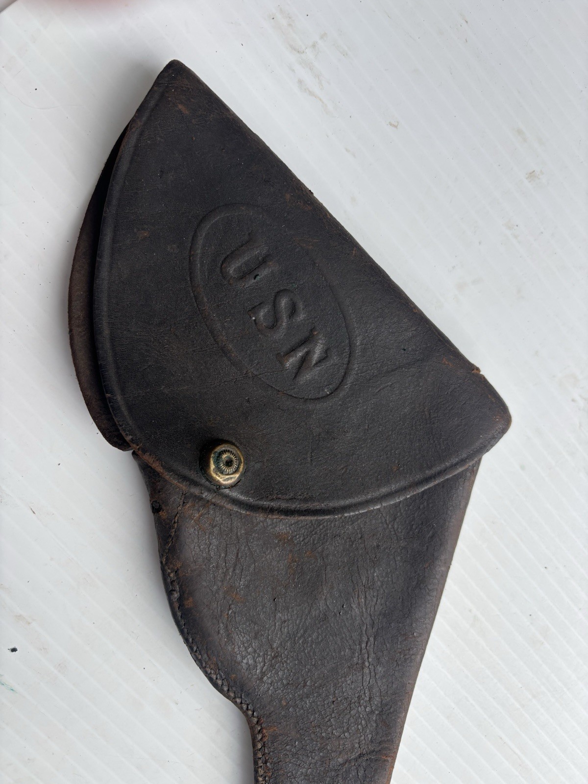 Rare Span Am USN embossed 38 revolver Holster