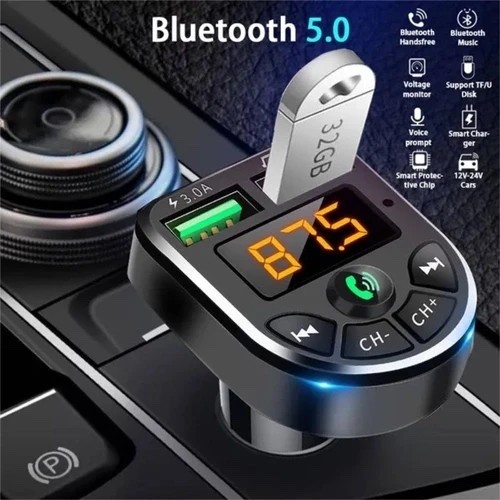 Car Bluetooth FM/MP3 Wireless Adapter USB Fast Charger 2 Music Player Handsfree