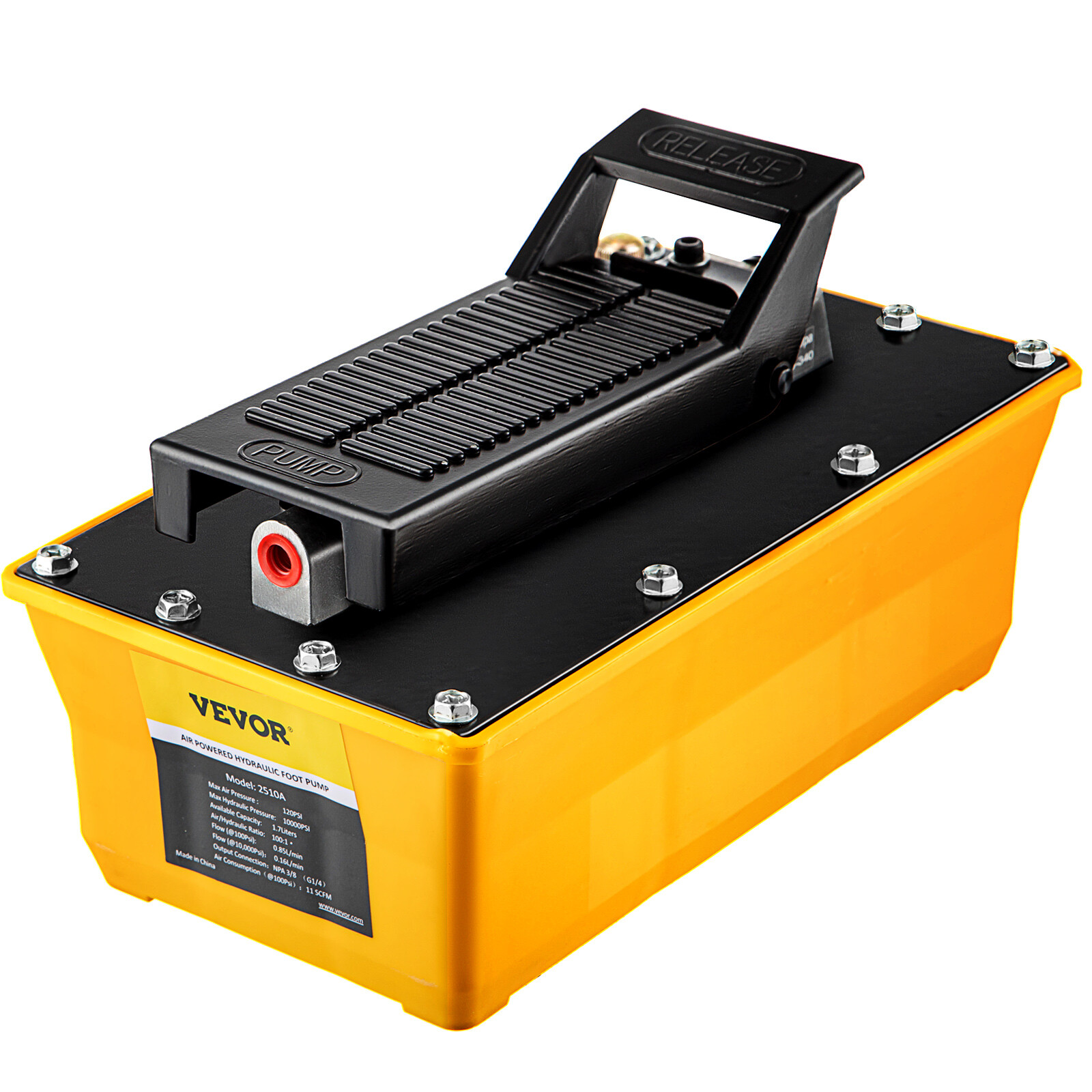 2.3L Air Hydraulic Pump 10,000PSI Auto Body Shop Foot Pedal High Pressure Pump