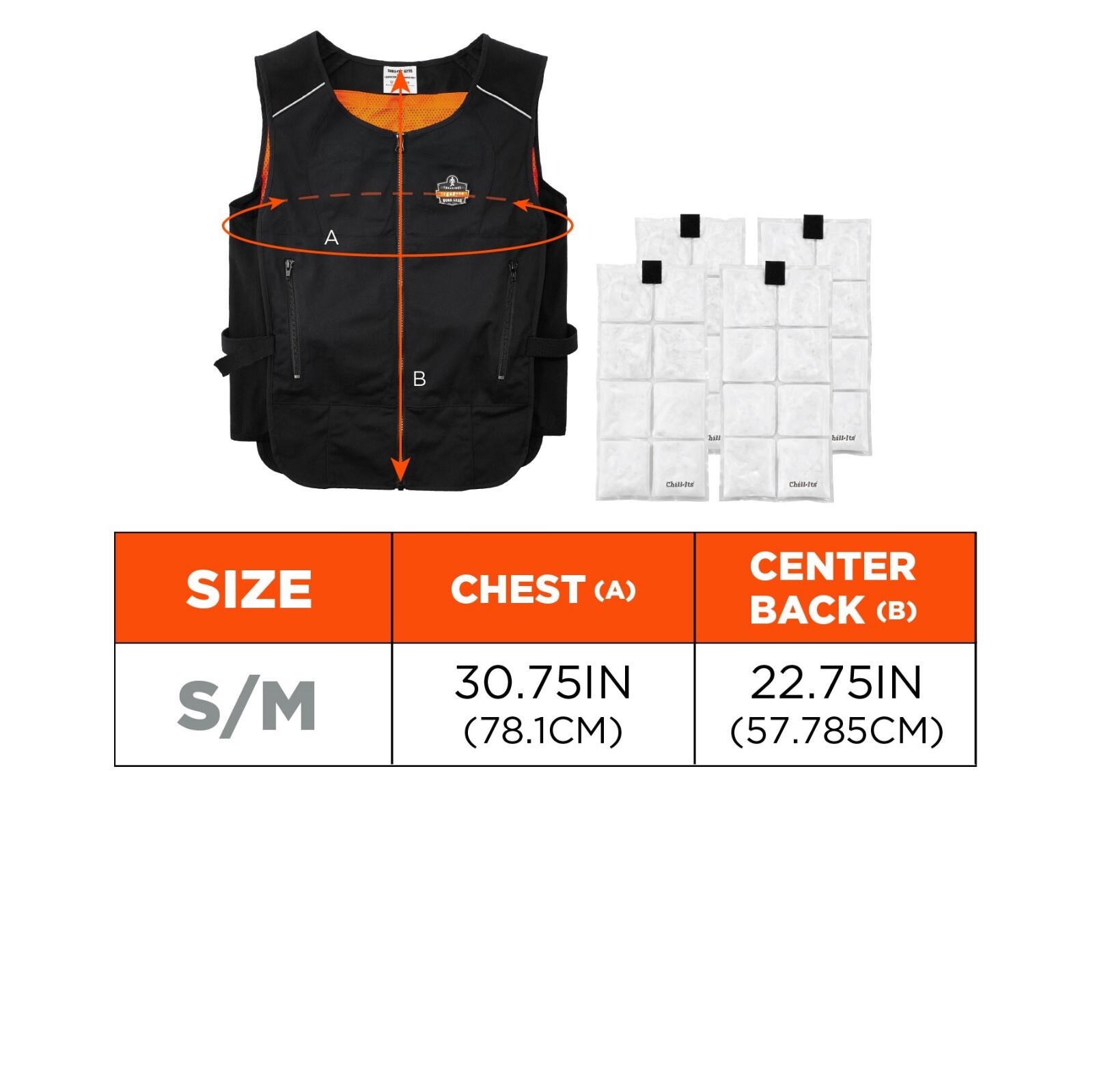 Ergodyne Chill-Its 6260 Cooling Vest with Packs S/M New